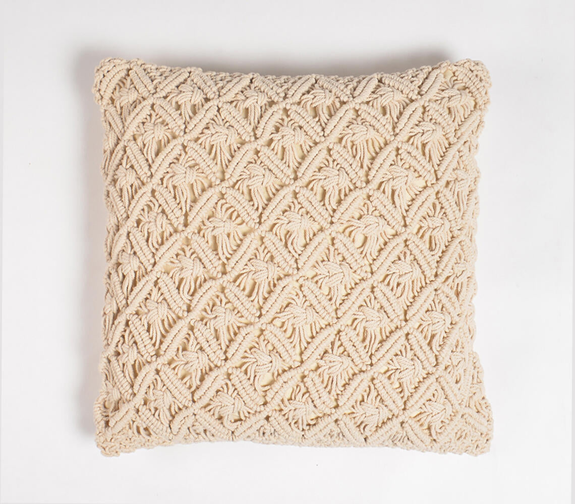 Macrame Diamond Cushion Cover