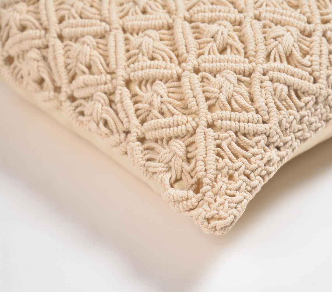 Macrame Diamond Cushion Cover