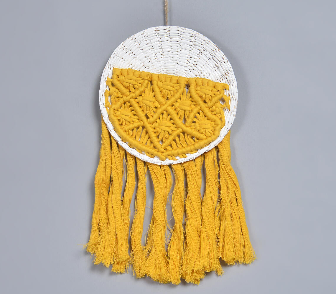 Sunshine Yellow Macrame Wall Hanging